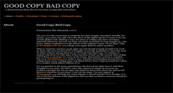 Desktop Screenshot of goodcopybadcopy.net